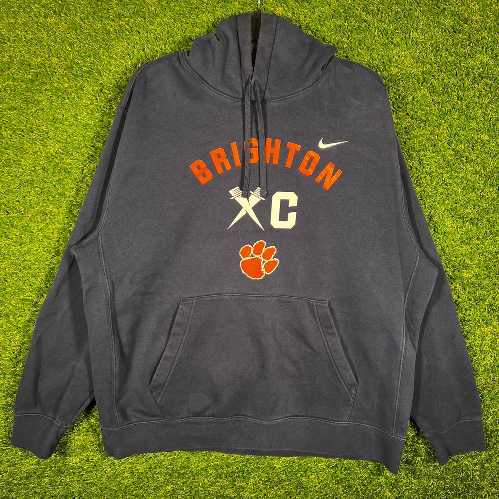 Nike Brighton XC Cross Country Hoodie Mens XL Navy Blue Graphic Pullover